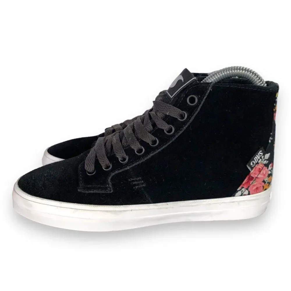 DVS Tripp‎ High Top Skate Sneakers Black Suede DVF0000263 Women's 5.5